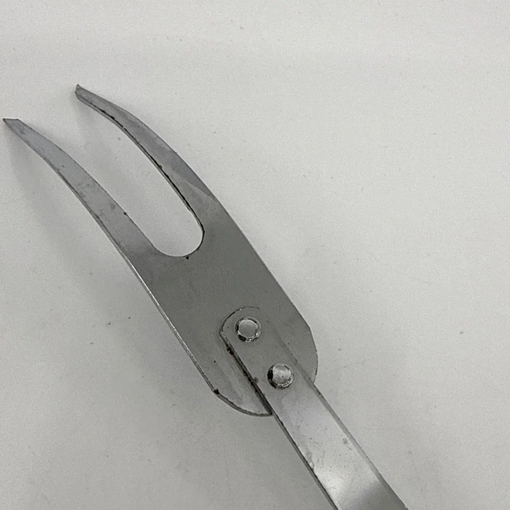 Vintage Ecko Utensil Fork Stainless Steel Black Plastic Handle 12